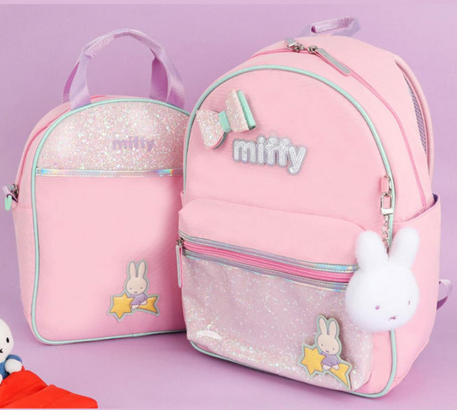 미피 가벼운 초등 1학년 여아 책가방 세트 고급스런 수납정리 지퍼