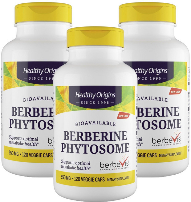 헬시오리진스 베르베린 피토솜 550mg 베지캡, 3개, 120정