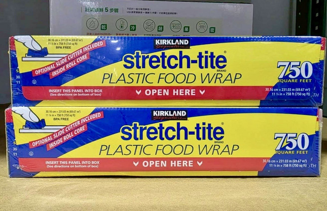 Kirkland Signature Stretch-tite 塑膠保鮮膜 750平方英尺, 2個, 231.03m