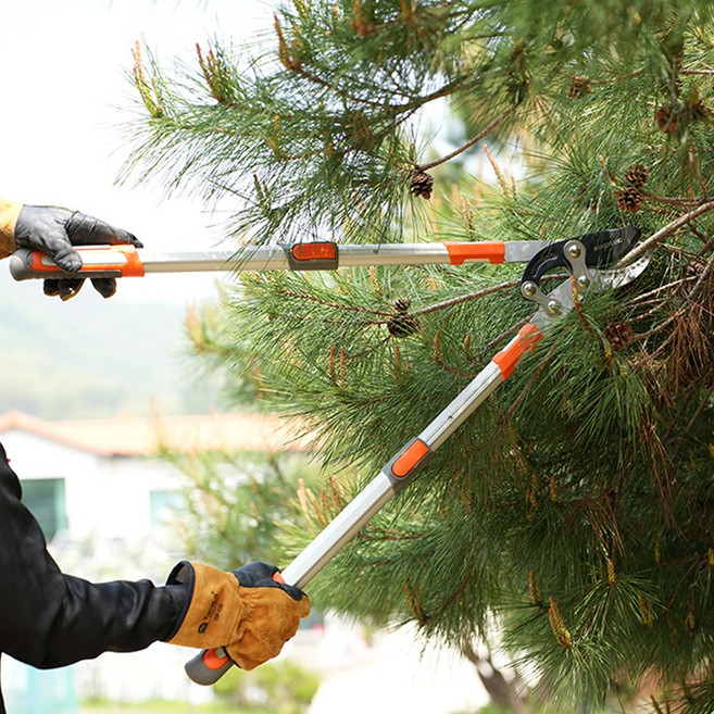 글로벌진리 탄소강 원예 나무가지치기 SK-5고강도 길이조절 대형 가지치기 전지가위, 1개