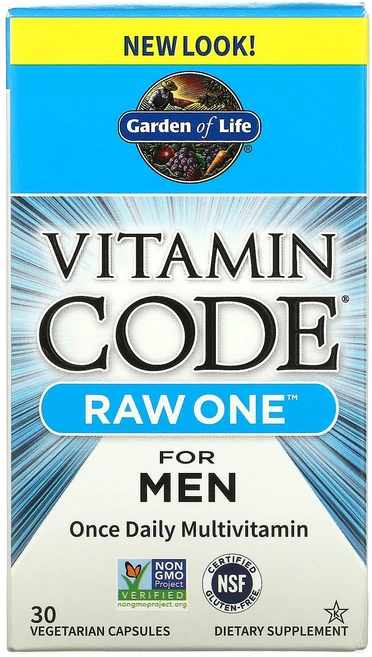 가든오브라이프 비타민코드 Raw One 포 맨 원스 데일리 멀티비타민 30 베지캡슐, 1개, 30캡슐, 30정 - 쿠팡
