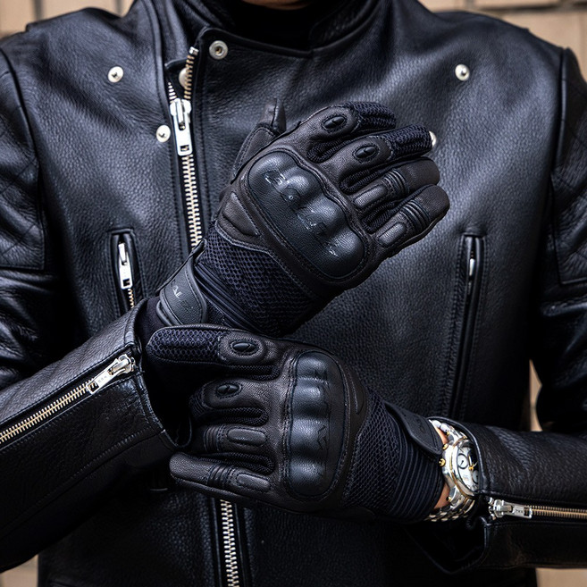 달리즈 남성용 투어 레더 오토바이 바이크 장갑 DBG-05, M, DBG-05/블랙