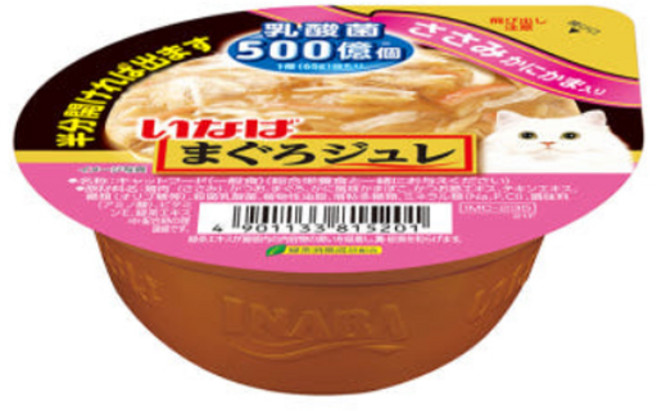 [리뉴얼] nanaharu 이나바 마구로쥬레 유산균 65g, 유산균 닭가슴살&게맛살, 1개