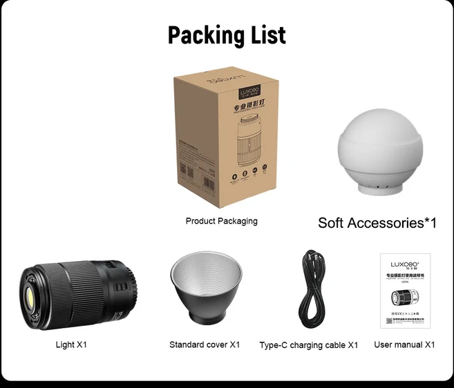 LUXCEO L60 RGB / 바이컬러 조명 미니 휴대용 사진, 02 L60W BiColor ad Soft