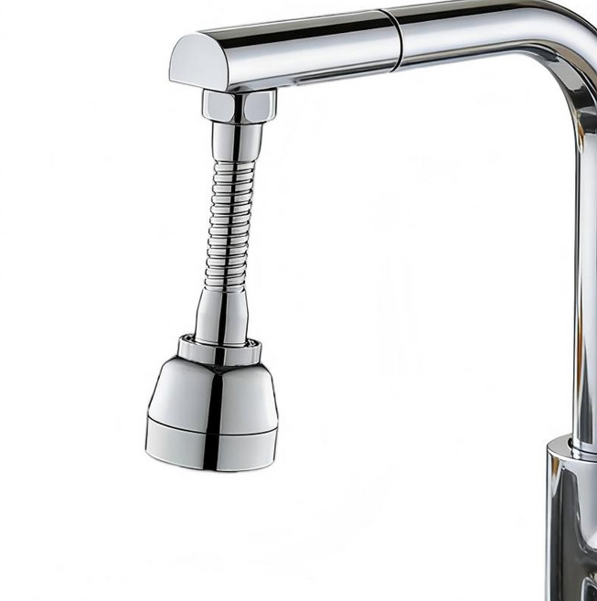 워터블리 황동 삼단 코브라 싱크대 수전 연장탭 다각도 회전 길이선택형, 1개