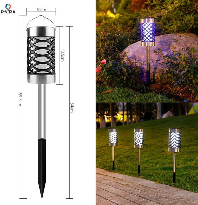 Pavara 가정용 캠핑 야외 태양열 충전 스마트 모기퇴치기, 스테인리스강-HC