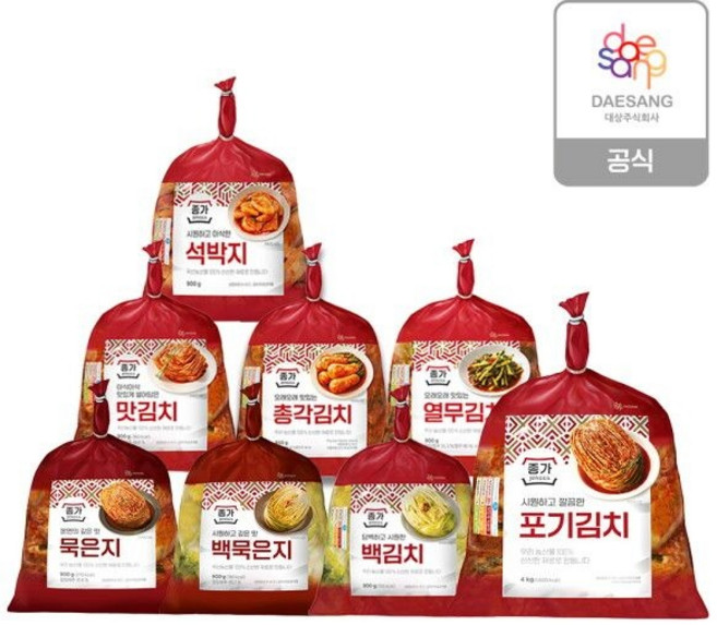 종가 포기김치 4kg + 별미김치 900g 850g 7종 1개 골라담기, 묵은지 900g