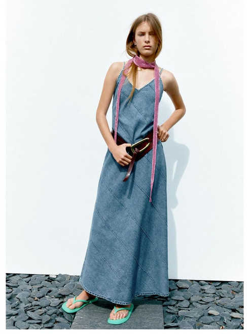 ZARA 자라 데님 미디 원피스 2569/080 2569080