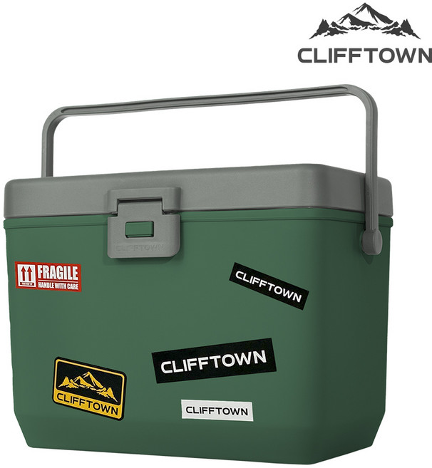클리프타운 대용량 아이스박스, 터프그린, 14L
