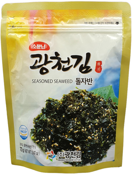 광천김 소문난 광천 돌자반 70g, 1개