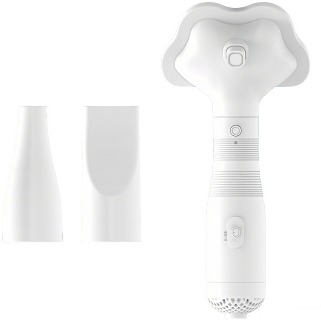 레몬 2in1 애견블로어 브러쉬 고양이 강아지 겸용 열풍 건조 빗 엉킴 제거 원터치 털제거, 1개, 화이트, BBY-102