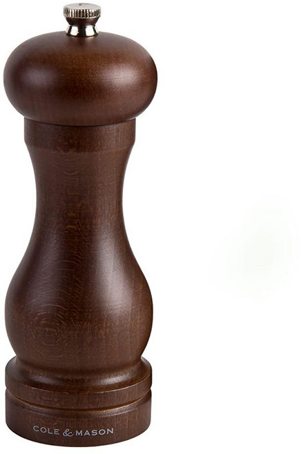 COLE & MASON Capstan 목재 후추 그라인더 - 목재 밀은 정밀 메커니즘을 포함합니다 16.5cm(6.5인치)