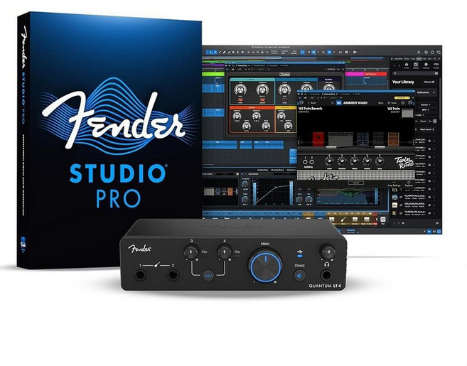 Fender AudioBox GO USB 오디오 인터페이스 기타리스트 보컬리스트 또는 프로듀서용. 사용하기 쉬운 소프트웨어 Studio 앱 앰프 및 FX 팩이 포함되어, LT 4