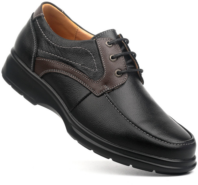 행텐 천연가죽 남자 에어 컴포트화 캐주얼 신발 남성 단화 효도화 중년 신발 구두 발편한 남성용 스니커즈