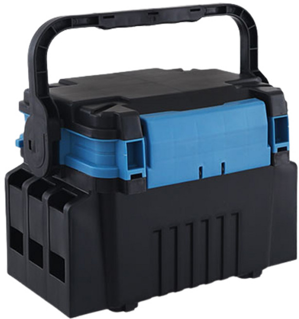 레저킹 시스템 낚시태클박스 하드형 루어 바다 민물, 1개, 블랙