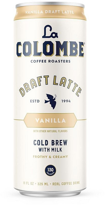 라 콜롬브 드래프트 라떼 콜드 프레스 에스프레소 거품 우유 진짜 재료로 만든 커피 그랩 앤 고 더블 샷 9 Fl Oz (4팩), Vanilla, 11 Fl Oz (Pack of 1)