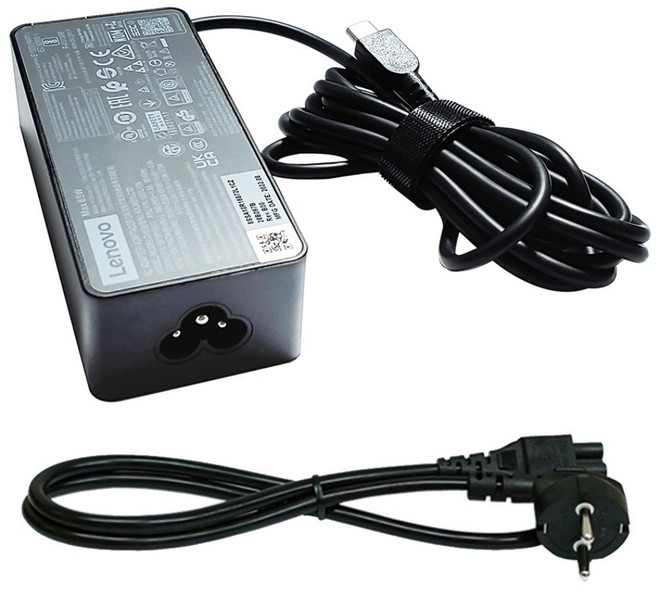 레노버 65W USB C타입 충전기 20V 15V 9V 5V 출력 어댑터 전원케이블 포함, ADLXYLC3D, 1개