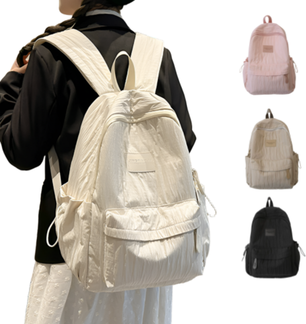 라이프윙 기저귀 가방 가벼운 경량 백팩 여대생 데일리 여행용, 핑크