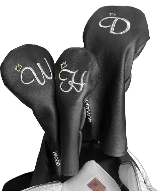 루이빌 골프 심플 드라이버 우드 유틸 커버 블랙 풀 세트