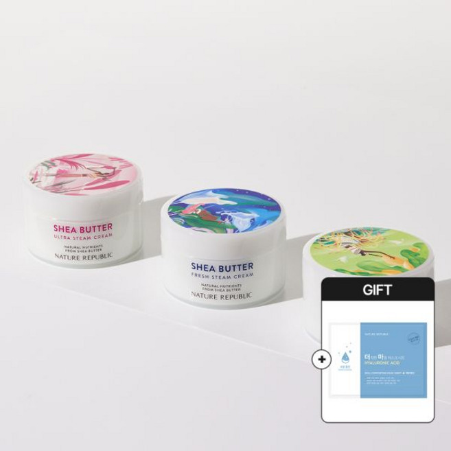 네이처리퍼블릭 수분크림 수부지 보습 1+1 쉐어버터 스팀크림 100ml