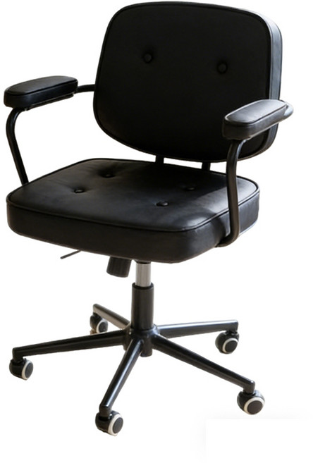 【極美家居】人體工學電腦椅辦公椅：旋轉書桌椅、化妝椅、北歐風讀書椅、多功能會議椅, 黑色-可逍遙+升降, 黑色