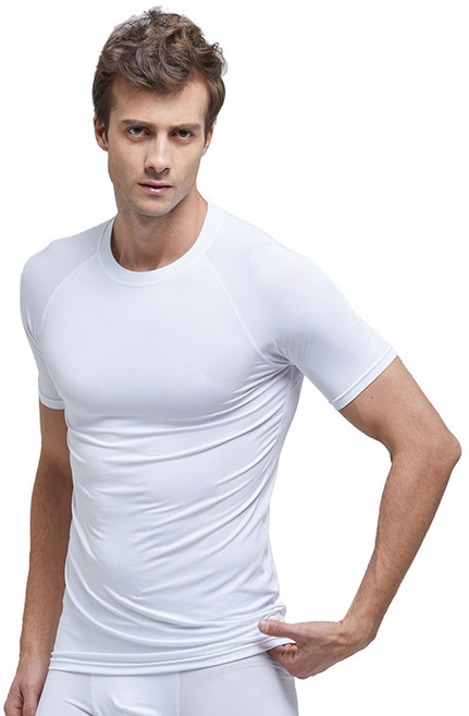 기어엑스 남성용 일반 여름 반팔라운드넥 냉감 언더레이어 상의