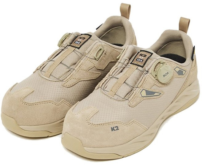 K2 LT-106 메쉬 경량 안전화 미끄럼방지 다이얼 현장 작업화, 베이지, 1개
