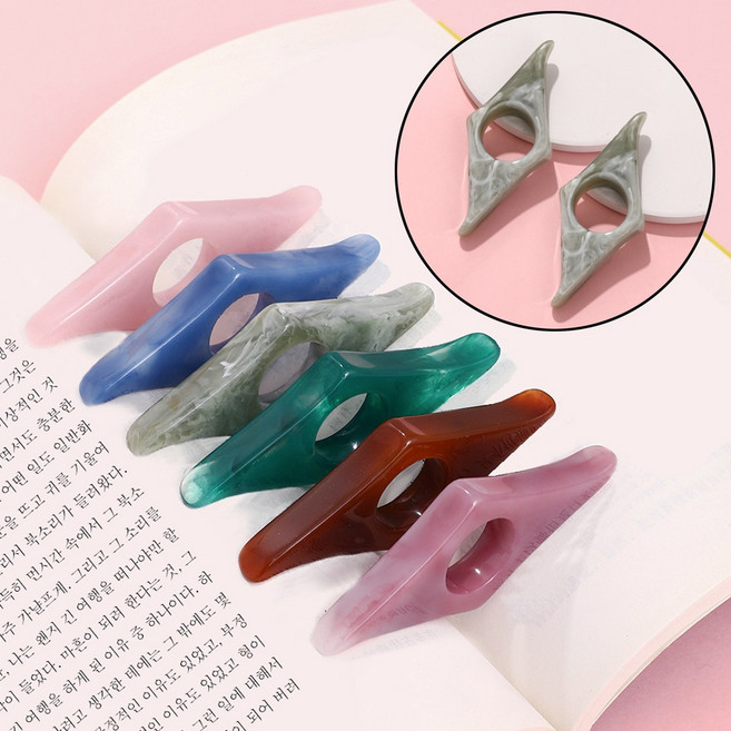 독서링 북홀더링 북링 독서템 책 고정 집게 용품 공시생 수험생 선물 책링 북마크 굿즈, 2개, 에메랄드