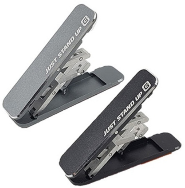 닥터가드 스텐업 탁상용 휴대폰 거치대, 블랙+그레이, 1개