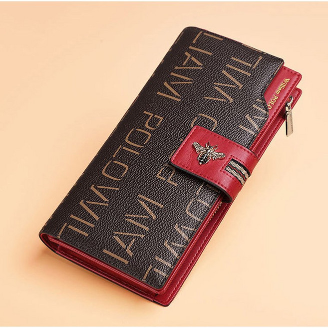 제이엔무역 윌리엄폴로정품 천연소가죽 여성용포인트파츠 장지갑