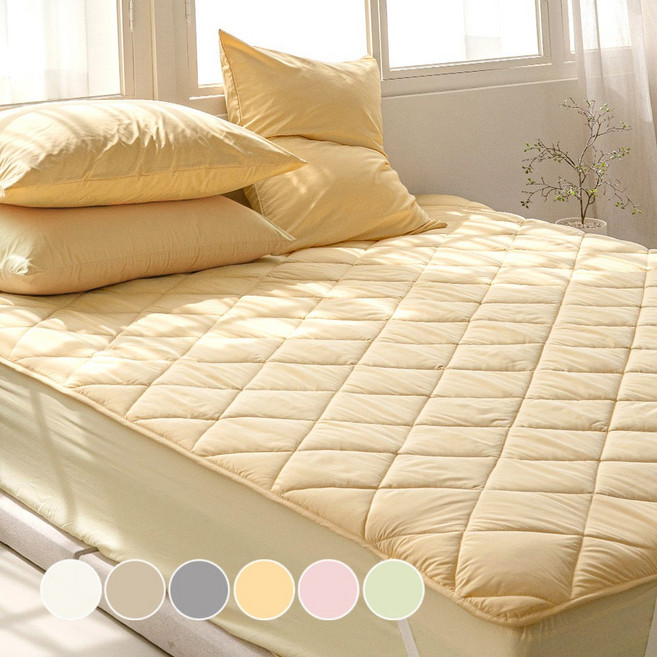 보넬라 먼지없는 알러지케어 침대패드 고정밴드, 옐로우