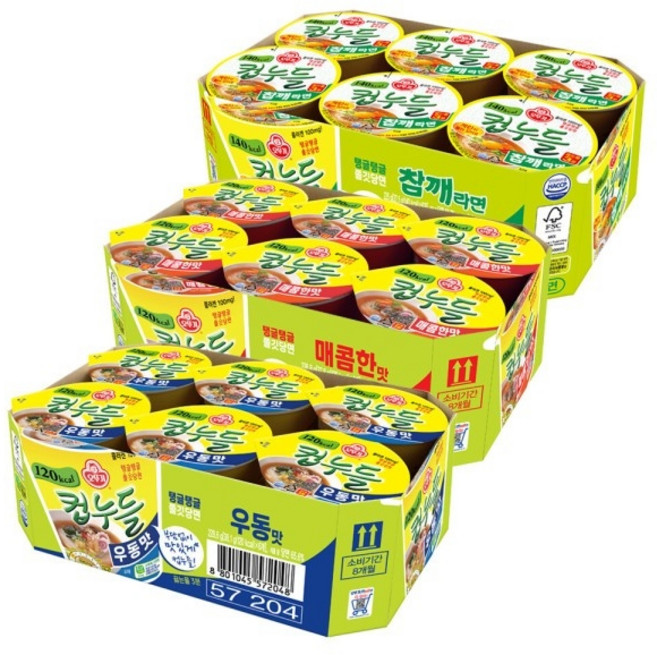 컵누들(18종/24종 선택) 참깨라면 6개 + 컵누들 매콤한맛 6개 + 컵누들 우동맛컵 6개 + 컵누들 짬뽕맛컵 6개, 참깨+매콤+우동+짬뽕 각 6개 총 24개, 3개