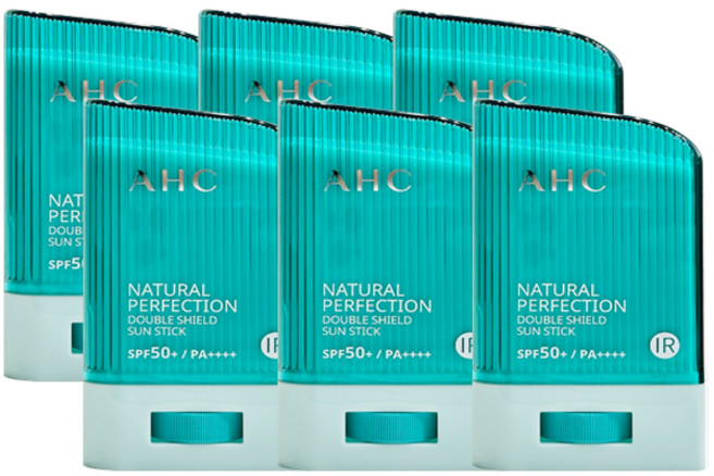 AHC 내추럴 퍼펙션 더블 쉴드 선스틱 SPF+/PA++++, 22g, 6개