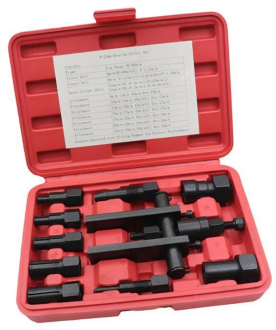 오토바이 베어링 풀러는 보관 상자가 있는 견고한 제품입니다. 탄소강 전문 헤비 듀티 휠 베어링 제거 도구, 1개