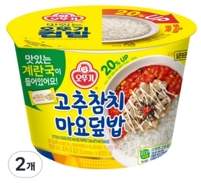 오뚜기 컵밥 고추참치마요덮밥(즉석국), 285.5g, 4개