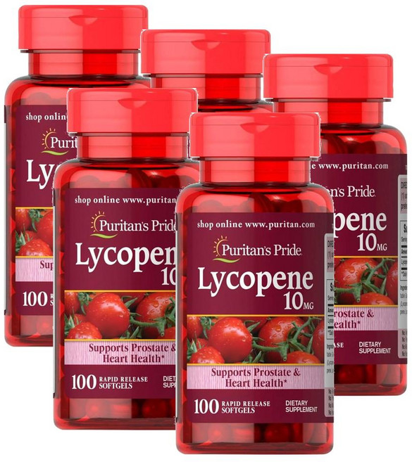 퓨리탄스프라이드 라이코펜 10mg 소프트젤 Puritans Pride Lycopene, 5개