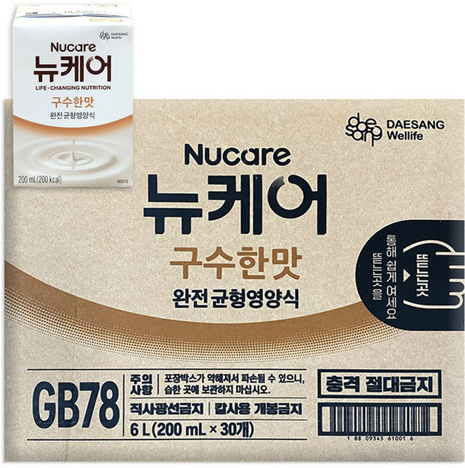 대상 뉴케어 일반 빨대형 90개 구수한맛, 6L, 3박스