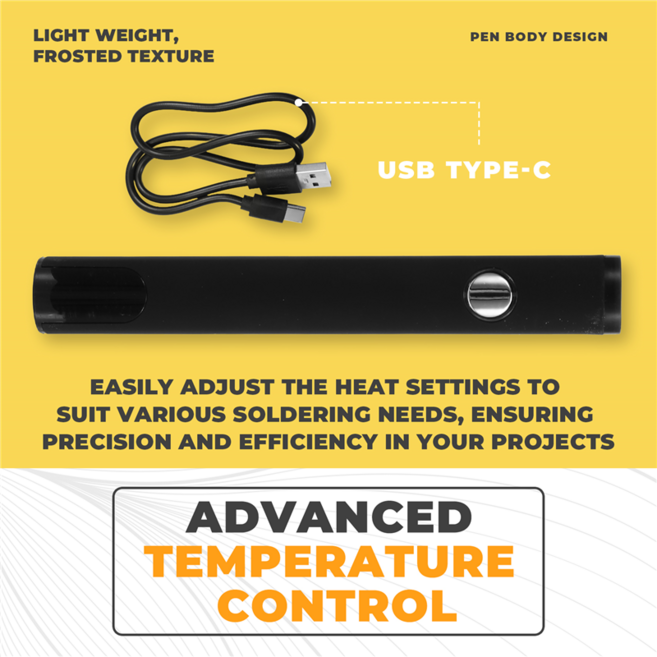 AS94-510 배터리 카트 펜 헤드리스 전기 납땜 인두 조절 가능한 온도 미니 키트 블랙, 01 Black