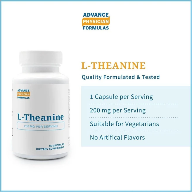 어드밴스 피지션 포뮬라 L-테아닌 200mg 캡슐 60정 2개월분, 1개 - 쿠팡