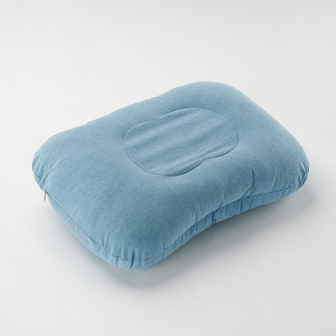 100%국내생산 스마트 페블 베개 세균 전자파 케어 천연 항균 경추 베게 옆잠 호텔 거북목 일자목, 1개, 아쿠아마린