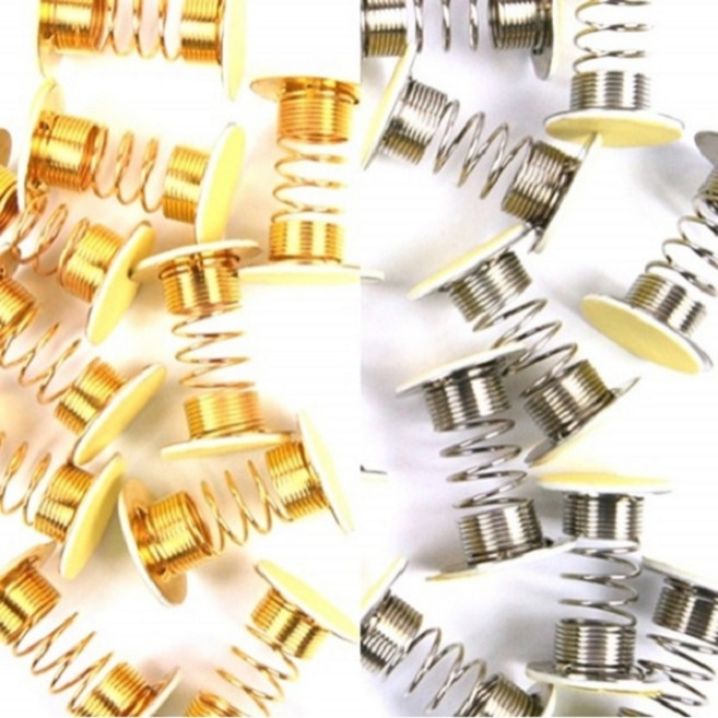 점프스프링3cm 낱개 붙이는스프링 금속재료 만들기재료 통통이만들기, 금색
