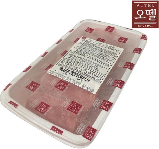 오뗄 오팜 사각 슬라이스 8mm 슬라이스햄 사리 토핑 찌개용, 1개, 1kg