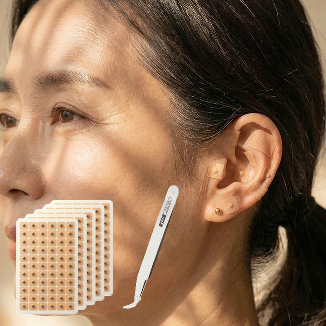 귀패치밴드 귀침 스티커 혈자리 귀지압 1800매, 스킨색, 1800개