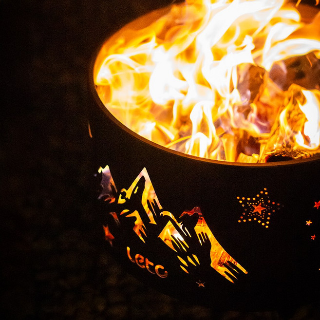 레토 감성 캠핑 화로대 불멍 접이식 화로 우드스토브 원통형 LCP-SB03O, 1개