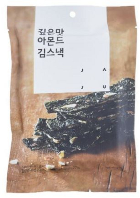 [JAJU/자주] 짭조름한 김과 고소한 아몬드의 감칠맛 가득한 만남 깊은 맛 아몬드 김 스낵, 1개, 20g
