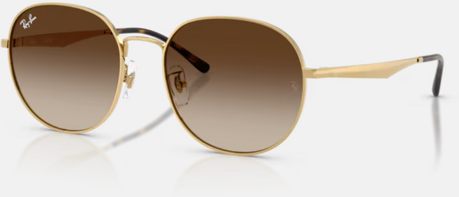 Ray-Ban雷朋 RB3727D 圓形金屬漸層太陽眼鏡 時尚百搭 輕盈舒適