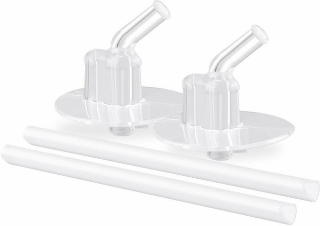 푸고 써모스 빨대컵 펀테이너 리필빨대 화이트 2개입 세트