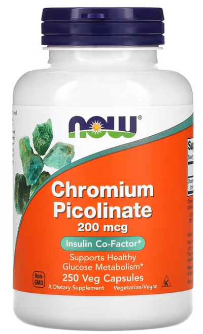 나우푸드 크로뮴 피콜리네이트 200mcg 베지 캡슐 비건, 250정, 1개