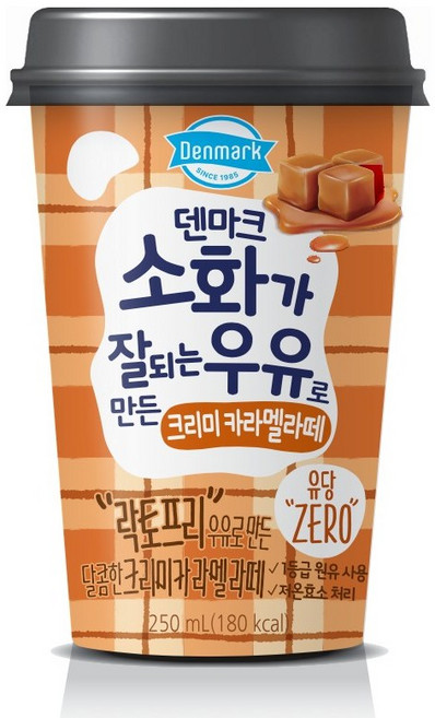 덴마크 소화가 잘되는우유로만든 크리미 카라멜라떼, 12개, 250ml