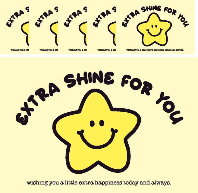 [무해해] 메세지카드 + 편지봉투 4종 혼합 세트, 12개, 옐로우스타